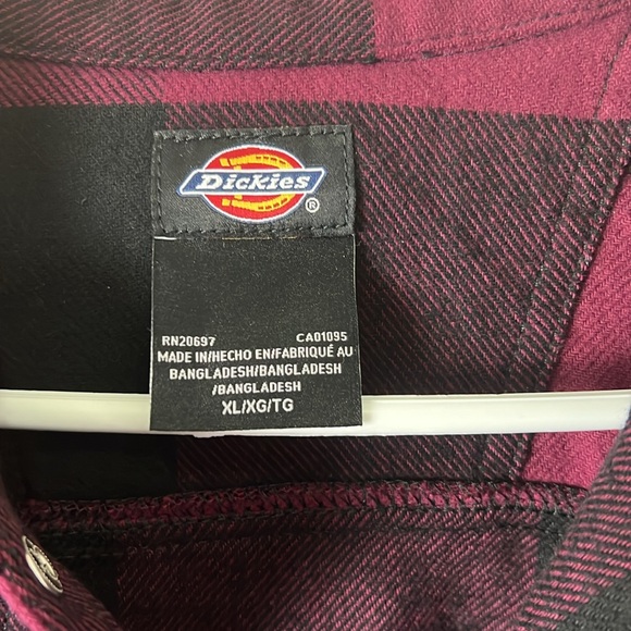 Dickies Flannel Plaid Lagenlook Utility Shirt Size XL - Picture 5 of 11